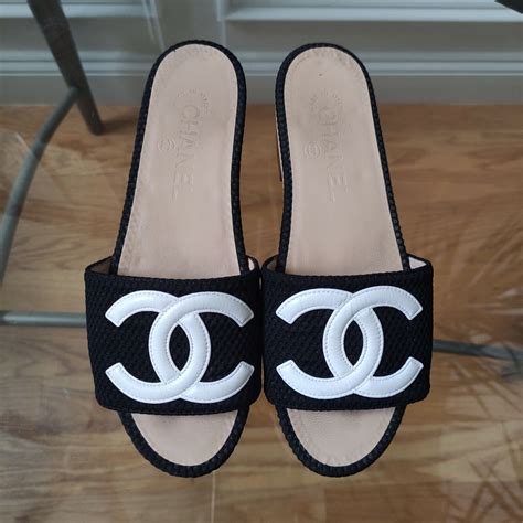 chanel white clogs|Chanel mules for women.